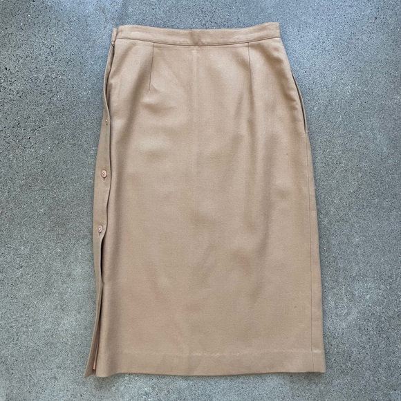 Vintage Alfred Sung Camel Skirt - Picture 2 of 4